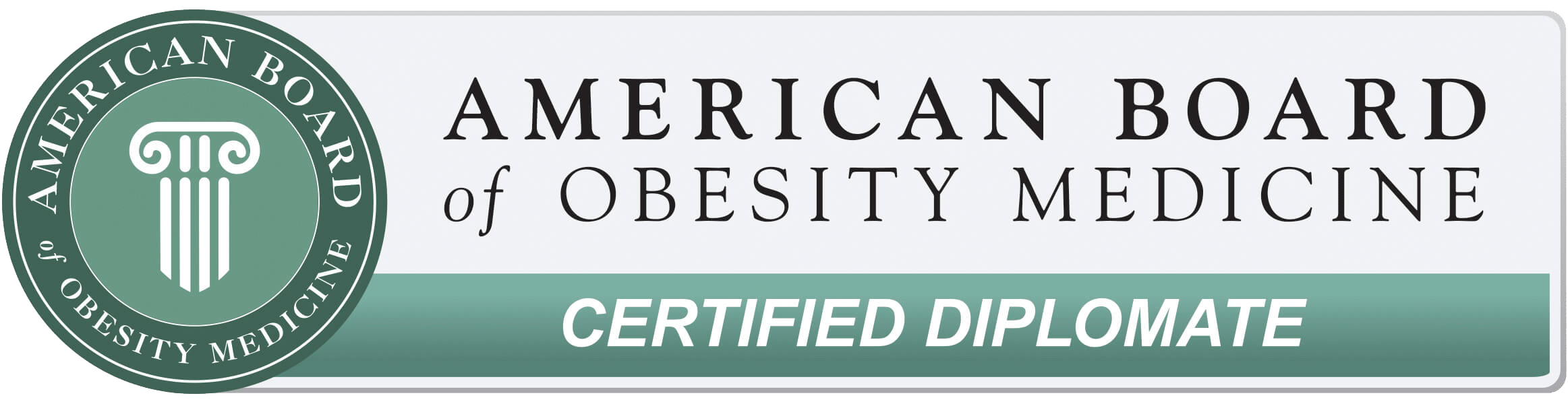 American Board of Obesity Medicine, certified diplomate