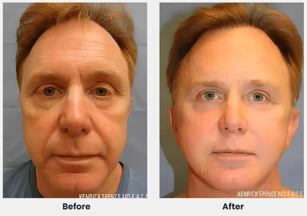 before and after male facelift